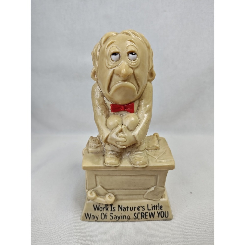 Vintage 1971 W & R Berries Co. "Work Is Natures Little Way Of Saying… Figurine